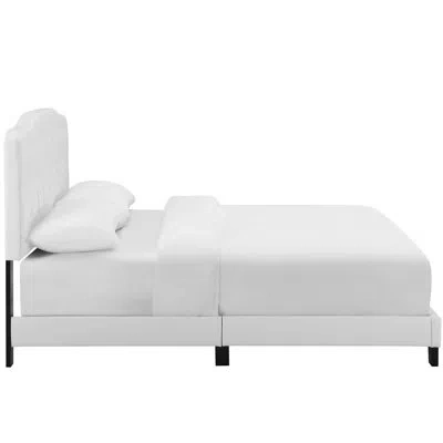 Modway Amelia Faux Leather Bed In White