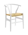 Modway Amish 29 Wood Dining Chair In White