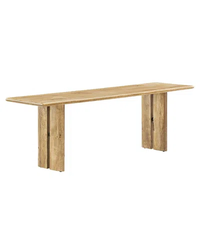 Modway Amistad 58" Wood Bench In Brown