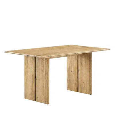 Modway Amistad 60 Wood Dining Table In Brown