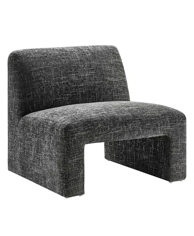 Modway Amita Chenille Upholstered Accent Chair In Black