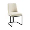Modway Amplify Sled Base Upholstered Fabric Dining Side Chair In Black