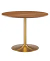 Modway Amuse 40" Dining Table In Gold