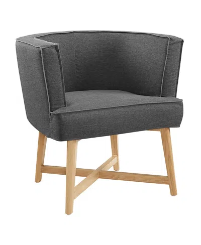 Modway Anders Upholstered Fabric Accent Chair In Gray