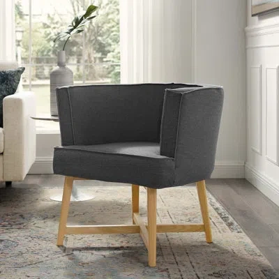 Modway Anders Upholstered Fabric Accent Chair In Gray