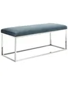 Modway Anticipate Performance Velvet Bench In Blue