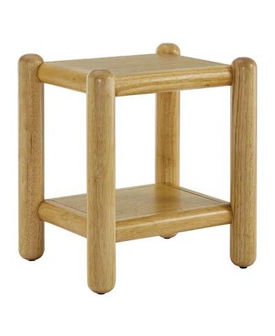 Modway Arcus Rectangular 2-tier Side Table In Brown