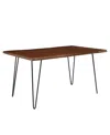 Modway Ardor 60 Live Edge Acacia Wood Acacia Wood Dining Table In Brown