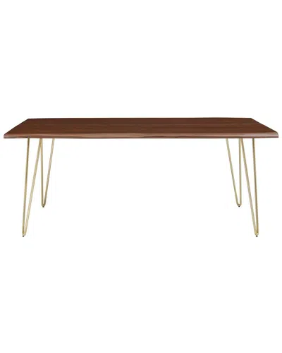 Modway Ardor 74 Live Edge Acacia Wood Acacia Wood Dining Table In Black