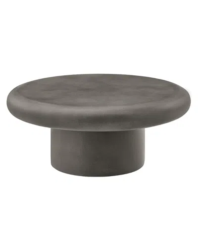 Modway Argos Indoor - Outdoor Patio Concrete Round Coffee Table In Gray