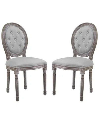 Modway Arise Vintage French Upholstered Dining Chair Set In Multi
