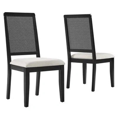 Modway Arlo Fabric Side Chair Dining Chair In Black