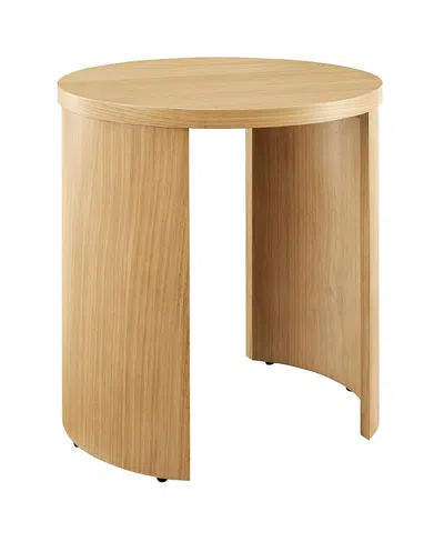 Modway Aspect Round Wood End Table In Brown