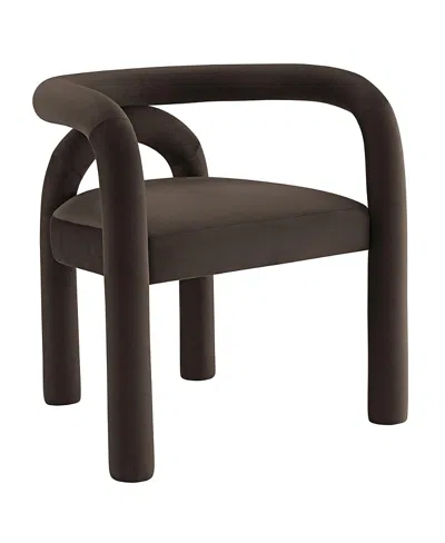 Modway Astrid Performance Velvet Dining Chair In Brown