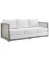 Modway Aura Outdoor Patio Wicker Sofa In Gray
