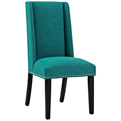 Modway Baron 19 1/2" Wide Nailhead Trim Teal Fabric Dining Chair