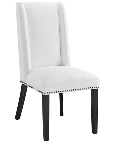 Modway Baron Fabric Dining Chair In White