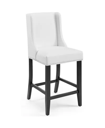 Modway Baron Faux Leather Counter Stool In White