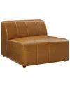 Modway Bartlett Armless Chair In Brown