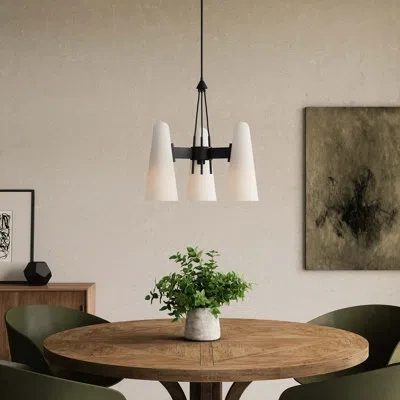 Modway Beacon 3-light Pendant Light In Black