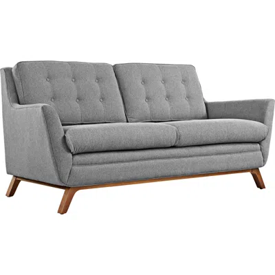 Modway Beguile 71 1/2" Wide Expectation Gray Fabric Tufted Loveseat
