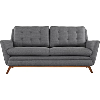 Modway Beguile 71 1/2" Wide Gray Fabric Tufted Loveseat