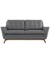 Modway Beguile Upholstered Fabric Loveseat In Black