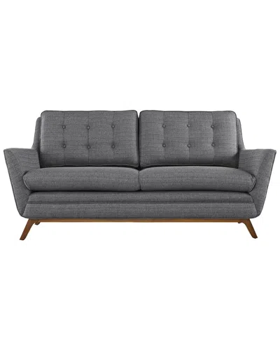 Modway Beguile Upholstered Fabric Loveseat In Black
