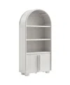 Modway Bellamy Tall Arched Display Cabinet Bookcase In White