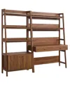 Modway Bixby 2-piece Wood Office Desk And Bookshelf In Brown