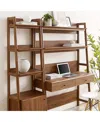 Modway Bixby 2-piece Wood Office Desk And Bookshelf In Brown