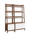 Modway Set Of 2 Bixby Wood Bookshelves In Brown