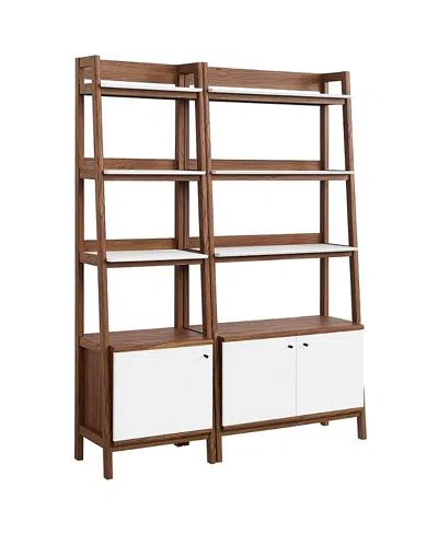 MODWAY BIXBY WOOD BOOKSHELVES, SET OF 2