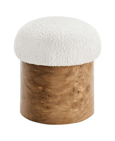 Modway Breeze Boucle Upholstered Ottoman In Brown
