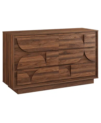 Modway Bulwark 6-drawer Dresser In Brown