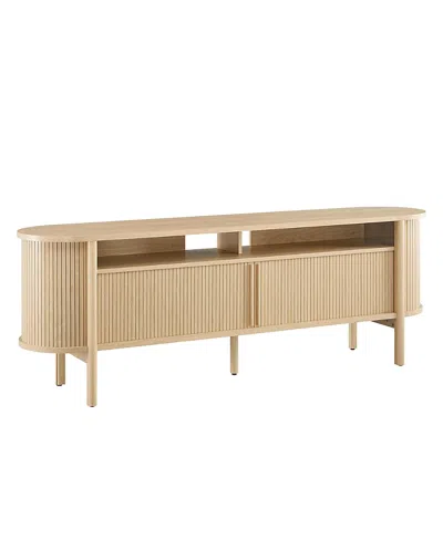 Modway Cadence 71" Curved Tv Stand In Brown