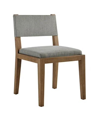 Modway Calder Fabric Upholstered Wood Armless Dining Chair In Gray