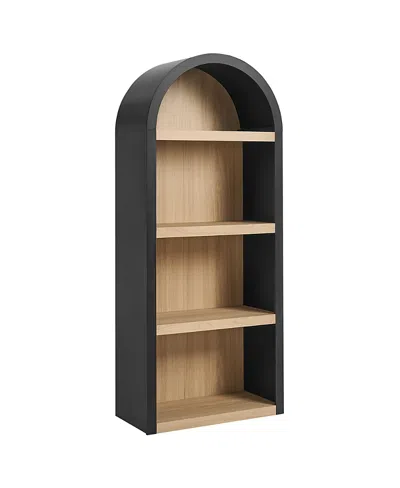 Modway Caleb 4 Arched Display Shelf Bookcase In Black