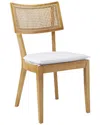 MODWAY MODWAY CALEDONIA FABRIC UPHOLSTERED WOOD DINING CHAIR