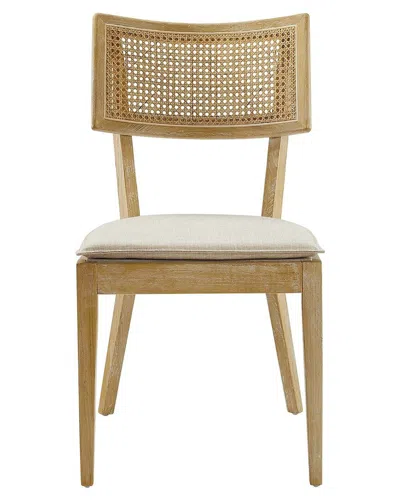 Modway Caledonia Fabric Upholstered Wood Dining Chair In Multi