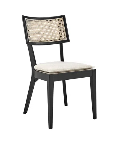 Modway Caledonia Wood Dining Chair In Black
