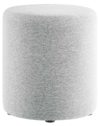 Modway Callum 16 Round Woven Heathered Fabric Upholstered Ottoman In Grey