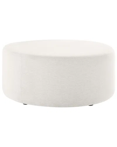 Modway Callum Large 38 Round Woven Heathered Ottoman In White