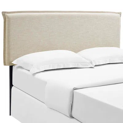 Modway Camille Upholstered Fabric Headboard, Queen In White