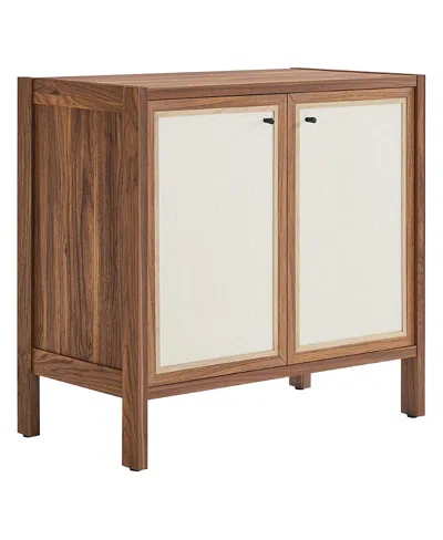 Modway Capri 33 Wood Grain Storage Cabinet In Brown