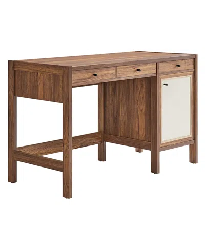 Modway Capri 49 Wood Grain Office Desk In Brown