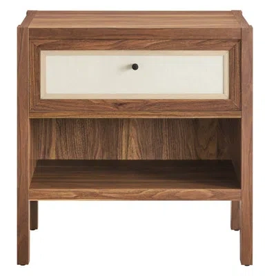 Modway Capri Wood Grain Nightstand In Walnut In Brown