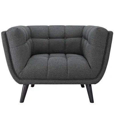 Modway Carson Carrington Karhula Upholstered Armchair Set In Gray Performance Velvet