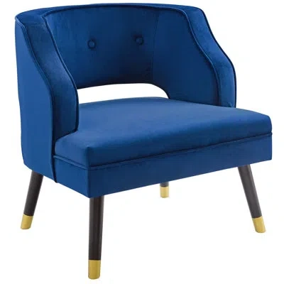 Modway Carson Carrington Taktsberget Velvet Armchair By  In Navy