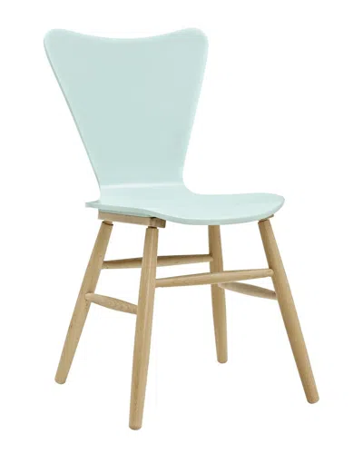 Modway Cascade Wood Dining Chair In Blue